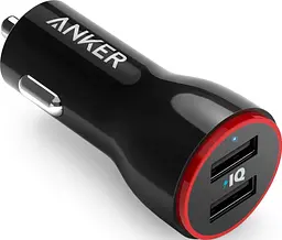 Автомобільний Зарядний пристрій 24 w 2 порти юсб Anker PowerDrive 2 A2310 - мініатюра 2