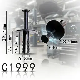 Кліпса бампера Opel OEM:1400806) (C1999) - мініатюра 2