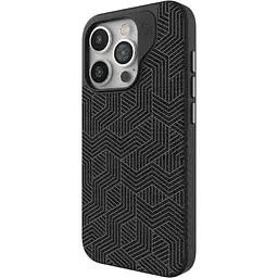 Протиударний чохол Gear4 Zagg London MagSafe для Iphone 15 Pro Max (6.7") тканинний Black Geo - мініатюра 2