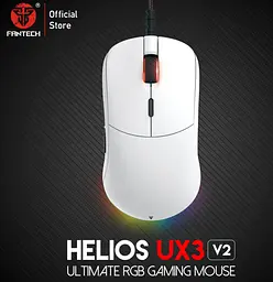 Ігрова миша Fantech UX-3 V2 HELIOS PixArt 3389, 400IPS, 50G, 1600DPI White - мініатюра 2