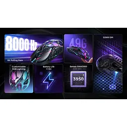 Мишка GravaStar Mercury X Pro 8K RGB Wireless/Bluetooth/USB Neon Graffiti (GS_X_PRO_CG_BLK) - мініатюра 9