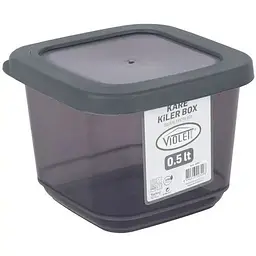 Контейнер для сипучих продуктів Violet House 0.5 л чорний (0309 Transparent Black) - мініатюра 2