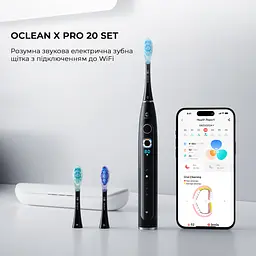 Розумна зубна електрощітка Oclean X Pro 20 Set Electric Toothbrush Black (6970810556964) - мініатюра 4