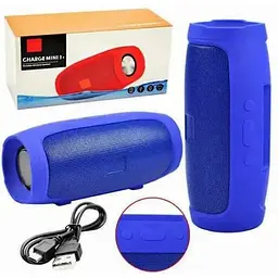 Портативна Bluetooth колонка Сharge mini 3+ акумуляторна переносна блютуз із вологозахистом бумбокс Синя - мініатюра 4