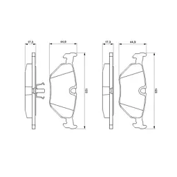 Гальмівні колодки Bosch 0 986 469 960 - мініатюра 2