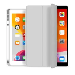 Чохол-книжка BeCover Tri Fold Soft TPU з кріпленням Apple Pencil для Apple iPad 10.2 2019/2020/2021 Gray (706744) - мініатюра 2