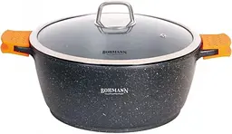 Каструля з кришкою Bohmann BH 7350-32 MRB 32 см 8.6 л сіра