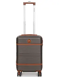 Валіза маленька S ABS-пластик Worldline Airtex 629 56×36×22см 38л Коричнева - мініатюра 2