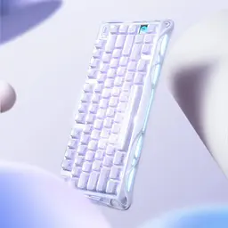 Клавіатура GravaStar Mercury K1 80keys Kailh Cheery Pink EN/UKR BT/WL/USB Lavender Purple (GSK1_PL) - мініатюра 10