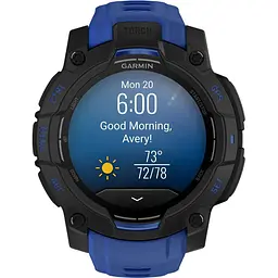 Смарт-годинник Garmin Instinct 3 AMOLED 45mm Black with Blue Band (010-02936-03) [156743] - мініатюра 2