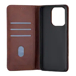Чохол-книжка Premium Xiaomi Redmi Note 13 4G Dark Brown - мініатюра 2