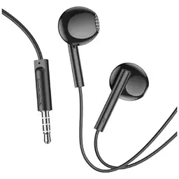 Навушники пластикові Borofone BM76 Ocean universal with mic чорні 6974443388268 - мініатюра 2
