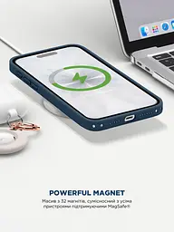 Силиконовый чехол с MagSafe для Apple iPhone 17, ICON2 MagCase, серый, противоударный, панель с мягкой подкладкой, защита всего корпуса, поддержка беспроводной зарядки, совместим с защитными стеклами и пленками, ArmorStandart (ARM88989) - мініатюра 8