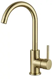 Змішувач для кухні VBI Milano з поворотним виливом brushed gold VBI-055002BG