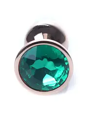 Анальна пробка - Jewellery Red Gold Plug Green - мініатюра 2