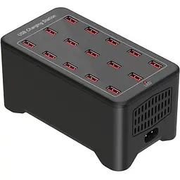 Зарядна станція ILEPO багатопортова на 15 USB портів 100 Вт / мережевий мультизарядний пристрій (19012)