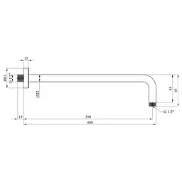 Тримач для душу Kroner Element 2142111401Z-0101 (CV036167) - мініатюра 3