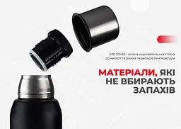 Термос Naturehike Q-9H NH19SJ010 сталь 1 л чорний - мініатюра 7