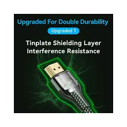 Кабель мультимедійний HDMI M to HDMI M 1.0m 8K60Hz ultra thin cotton braided green Vention (ALOGF) - мініатюра 6