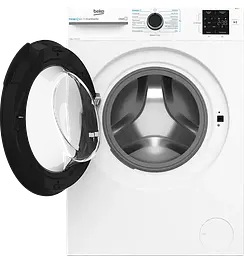 Beko Пральна машина фронтальна, 8кг, 1000, A, 55см, дисплей, інвертор, пара, білий - мініатюра 3