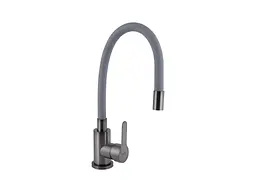 Змішувач Brinex на мийку графіт Pure 015F3 (k35) з гнучким виливом BRIPUR015F3GRG