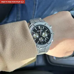 Годинник чоловічий наручний Aocasdiy Graphite (Сріблястий) - мініатюра 5