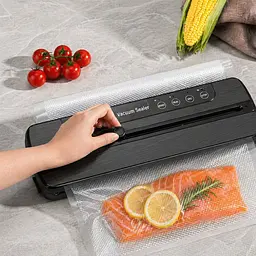 Вакууматор для їжі SUNNY HOUSE / Вакуумний пакувальник 100 W 30 см + насос та пакети - мініатюра 3