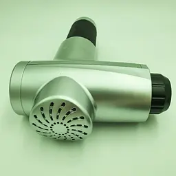 М'язовий масажер для тіла ручний акумуляторний портативний 4 насадки Fascial Gun MP-320 сірий - мініатюра 5