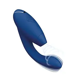 Лубрикант Womanizer Duo 2 + 50 мл - Вібратор із вакуумним стимулятором, 20.3х3.5 см синій - мініатюра 3