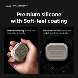 Чохол Elago Armor Case Stone for AirPods Pro 2nd Gen бежевий (EAPP2C-ARMOR-ST) - мініатюра 4