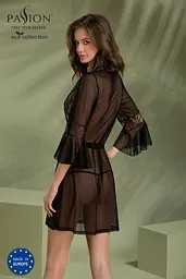 Пеньюар Passion Leafa Peignoir black S/M - мініатюра 7