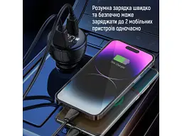 Автомобільний зарядний пристрій ColorWay Power Delivery Port PPS USB Black (CW-CHA044PD-BK) - мініатюра 4