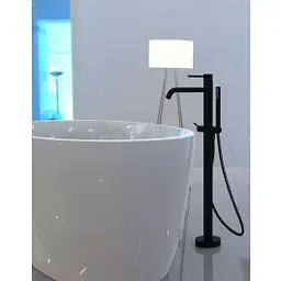 Змішувач для ванни на підлогу Paffoni Light black matt LIG032NO, Чорний матовий - мініатюра 2