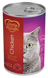 Вологий корм для дорослих кішок з куркою Lovely Hunter Adult with chicken. 400 г