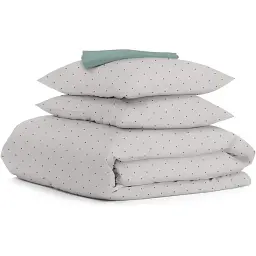 Комплект постільної білизни Cosas полуторний MINI DOTS CS4 160 x 220 см (DotsGreyBeige_104Ashmint_160)