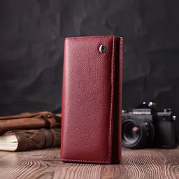 Горизонтальний жіночий гаманець з натуральної шкіри ST Leather 22516 бордовий - мініатюра 8
