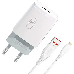 Зарядний пристрій Sky Dolphin SC06L White та кабель Lightning