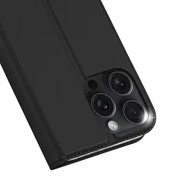 Чохол-книжка Dux Ducis з кишенею для візиток для Apple iPhone 16 Pro (6.3) Чорний - мініатюра 2