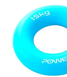 Еспандер кістьовий PowerPlay силіконовий PP-4324 Hand Grip Ring Light 15 кг Блакитний (PP_4324_15kg) - мініатюра 2