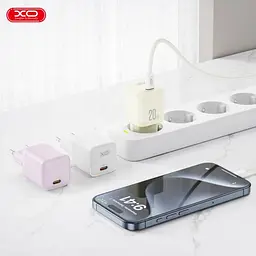 Сітчастий зарядний пристрій XO L146(EU) PD20W Single USB-C Charger Фіолетовий - мініатюра 5