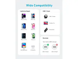 Кабель Lightning ANKER 322 USB Type-C to Lightning 1.8m Black (A81B6G11) - мініатюра 2