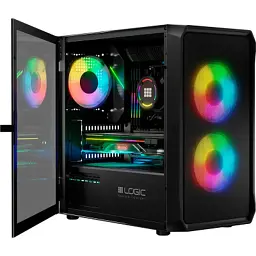 Корпус для ПК Logic concept PORTOS MESH+GLASS ARGB fans 3x120mm BLACK (AM-PORTOS-10-0000000-0002) - мініатюра 12