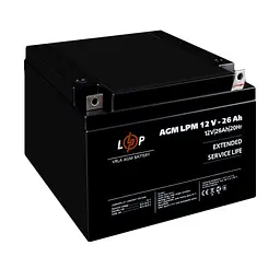 Аккумулятор гелевий LogicPower AGM (LPM) 12V - 26 Ah (LP-4134) - мініатюра 2
