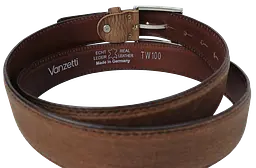 Ремінь чоловічий Vanzetti Vintage 116 см 3.3 см шкіра Коричневий - мініатюра 8