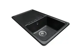 Кухонна мийка гранітна Miraggio Versal black 758x462x201 00211307, Чорний - мініатюра 3