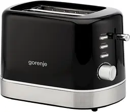 Тостер 850Вт, підігрів, розморожування, пластик, чорний Gorenje kuh0014918