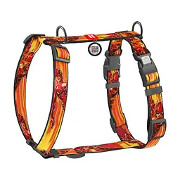 Шлея для собак WAUDOG Nylon H-подібна з QR-паспортом "Швидкість Флеша", пластиковий фастекс XL (346-1080)