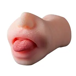 Мастурбатор I’MCUM Oral Queen 3in1 з язичком та зубками Тілесний (IM-KMQ206)