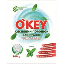Кисневий порошок для прання  O'key м'ята 100г саше