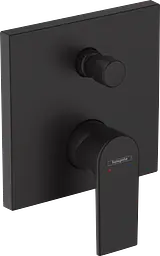 Змішувач Hansgrohe Vernis Shape прихованого монтажу для ванни/душу верхня частина Matt Black 71468670, Чорний матовий